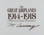 “The Great Airplanes 1914-1918” Title Page