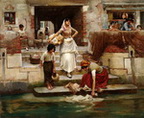 Canal Scene with Washerwomen, Venice