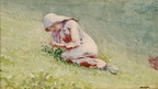 Girl Picking Clover (Houghton Farm)