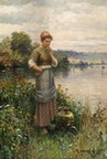 Girl At The Side Of The Lake