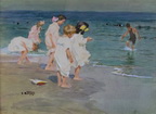 Children Playing at the Beach