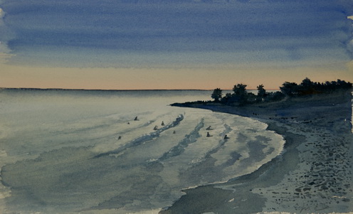 Surfers at Rincon