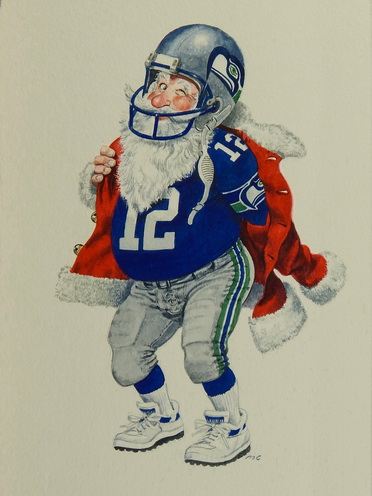 Seattle Football Santa