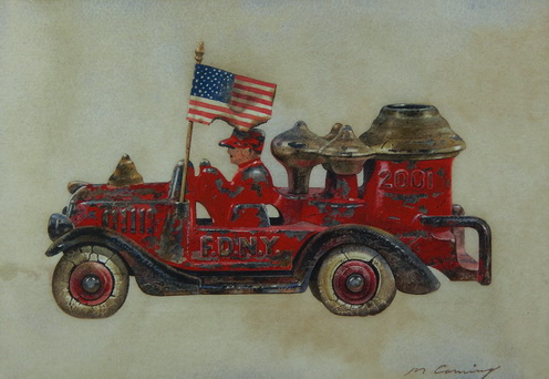 Nation of Hubley, 1935 Fire Truck, cast iron