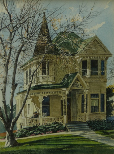 Victorian House – Man on Porch