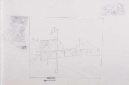 Lionel Blue Comet Train Station (Sketch)