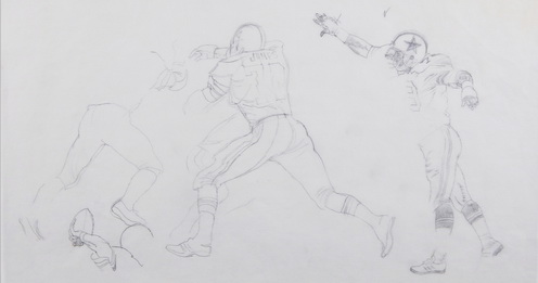 Super Bowl XII Cowboys vs. Broncos (Sketch #3)