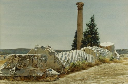 Temple of the Olympian Zeus, Corinthian Column