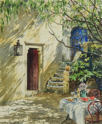 Skiathos, Study for Greek Festival Poster