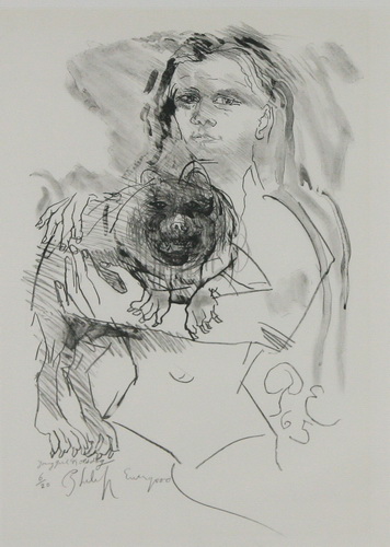 Young Girl and Old Dog