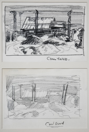 Two Sketches for Coal Yard #2
