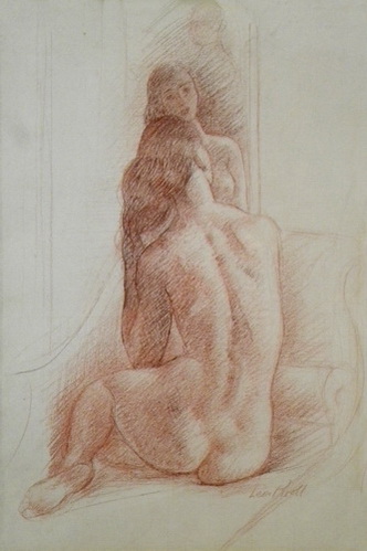 Nude Before A Mirror