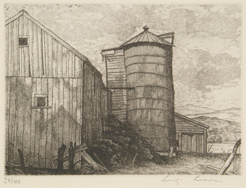 Untitled (Barn with Silo)