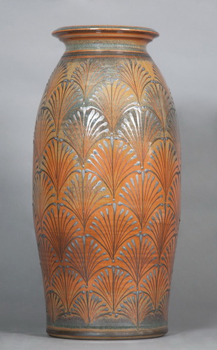Fan Grid Floor Vase